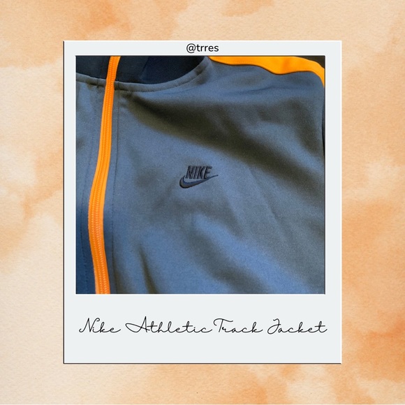Men’s Nike Grey and Orange Athletic Track Jacket, Size Large - Picture 5 of 5